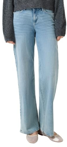 QS Damen Jeans, Catie Wide Leg Jeans Catie/Slim Fit/Mid Rise/Wide Leg/Superstretch