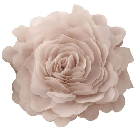 NVOQILIN Runde 3D-Rosen-Überwurfkissen, handgefertigt, Rosen-Dekoration, Kissen für Wohnzimmer, Sofa, Bett, Hochzeit