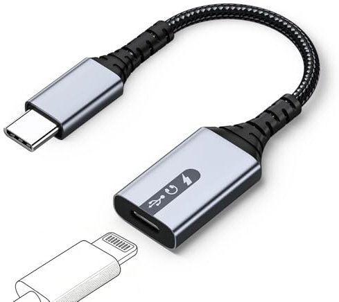 NICE BUDDY USB C to Lightning Adapter, 3-in-1 Type C to Female Lightning Converter OTG Cable for iPhone 15/14/13, iPad Pro/Air/Mini, MacBook, for Charging, Data Transfer, Music Audio with EarPods