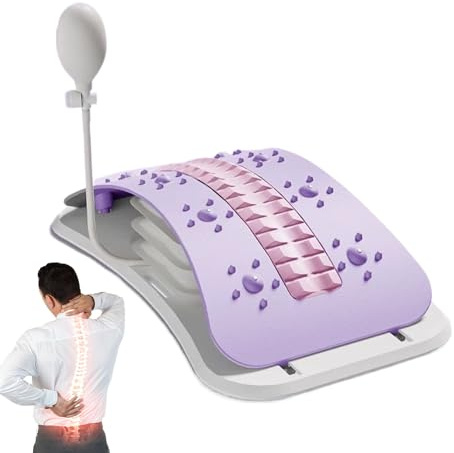 Rückenstrecker Dehnungsgerät Wirbelsäulenplatten-Knackmassagegerät | Verstellbares Lendenwirbel-Knacker-Board-Massagegerät Wirbelsäulen-Deck-Knackmassagegerät Für Zuhause, Fitnessstudio, Büros,