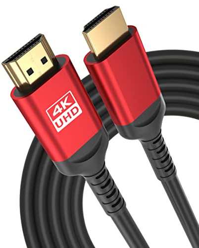 ALLEASA 3.6m 4K HDMI Cable 60Hz, High Speed 18Gbps HDMI 2.0 Lead, CL3 Rated In-Wall Cord for Home Cinema & Gaming, Compatible with TV, Monitor, PS5, Xbox, Soundbar (12FT, Red)