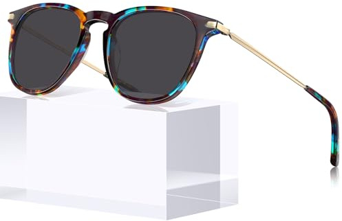 TSEBAN Vintage Polarisierte Damen Sonnenbrille Acetat-Rahmen & UV 400 Schutz