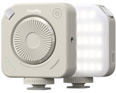 SMALLRIG P96 Neo Mini LED Video Light, Portable Camera Light for Photography, Cold Shoe Light, CRI95+, 2500K-6500K, 1500mAh Battery, Fill Light Accessories for Content Creator, Morandi Gray - 5820