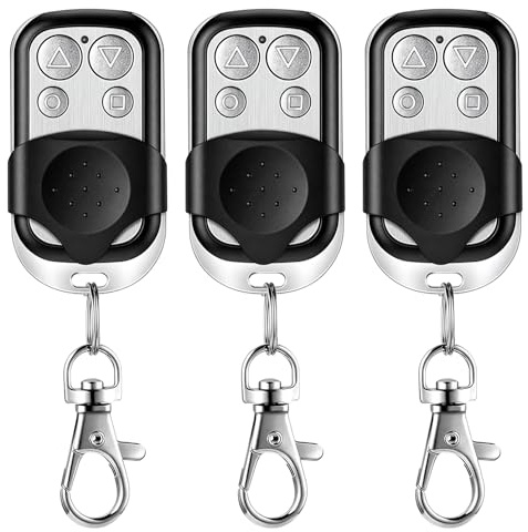 3 Pièces Telecommande Universelle Portail, 433,92 MHz Telecommande Portail | Code Fixe Bip Portail Universelle Sans Fil Compatible 4 Boutons Touches Copieuse pour Voiture et Porte de Garage