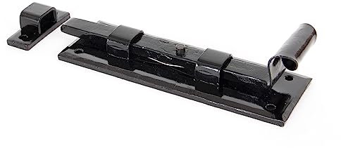 From The Anvil Black 6 Inch Straight Door Bolt