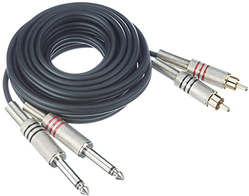 Adam Hall Cables 3 STAR TPC 0300 Twin-Kabel 2 x Klinke TS auf 2 x Cinch | 3 m