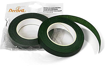 Decora 0803050 Nastro di Carta per Steli Verde 12 Mm 27 M