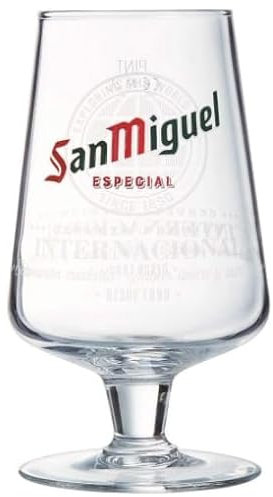 SAN MIGUEL Official Brasserie Pint Glass, Toughened Glass, CE Stamped - New, 568ml