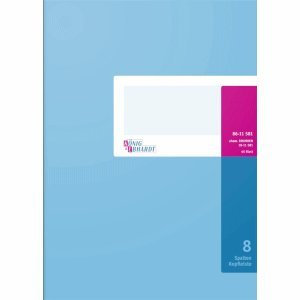 K+E Spaltenbuch A4 mit Kopfleiste 8 Spalten 42 Blatt hellblau