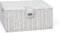 ARPAN Medium Resin Woven Storage Basket Box With Lid & Lock - White