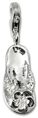 SilberDream Armband Anhänger Charm Flip-Flop 925 Echt Silber Schmuck D2FC3129 EIN schönes Geschenk zu Weihnachten, Geburtstag, Valentinstag für die Frau