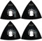 XXGO 4 Pcs 90mm 3.5 Inch Triangle Hook & Loop Oscillating Multitool Sanding Pads No.XG9004U