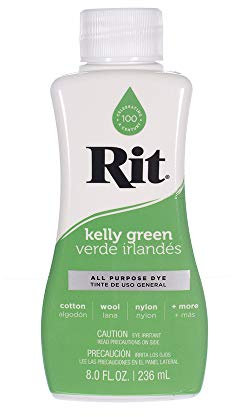 Craft County Líquido de tinte Rit Amplia selección de colores 8 oz. (Verde Kelly)