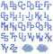 MAZYPO 52 PCS Iron on Letters,Embroidered or Sew on Applique Alphabet A-Z Decorative Repair Patches for Clothes, Hats, Jeans, Bags and Shirts. (Blue)