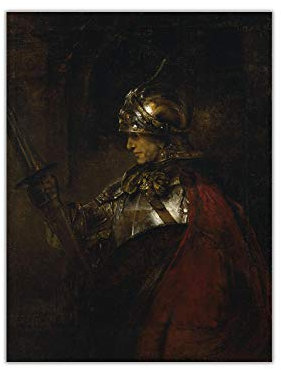 Leinwand von Rembrandt《Alexander der Große》Kunstmalerei Kunstwerk Poster Bild Moderne Wanddekoration Home Wohnzimmer Dekor 60x80cm (24x32in) Rahmenlos