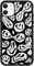 MAYCARI Art Happy Smile Face Hippie-E Design Case for iPhone 11, Girly Aesthetic Pattern with Slim Soft TPU Hard Back Protective Case for Girls Women Children
