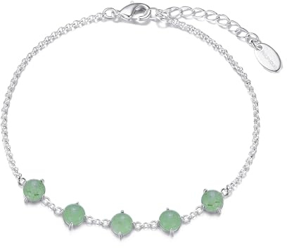 Philip Jones Green Aventurine Gemstone Bracelet