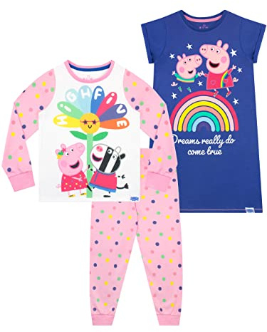 Peppa Pig Mädchen Schlafanzug und Nachthemd
