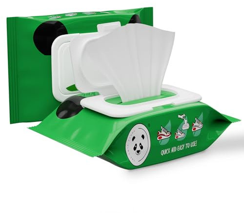 Panda Shoe Cleaning Wipes | 1 pack (30 pcs) | Premium Sneaker Wipes Cleaner | Quick Disposable Shoe Cleaner for Sneakers, Removes Dirt, Grime & Stains, Travel Portable Shoe Wipes, No Water Needed