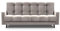 Mars Meble Schlafsofa mit Bettkasten - Dreisitzer 220cm Breit Polstersofa mit Schlaffunktion Nancy BIS, aus Velours Sofa mit Federkern Holzbeine, Stoff: Paros 02 - Beige