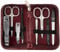3 Swords Germany - brand quality 8 piece manicure pedicure grooming kit set burgundy synthetic leather case in gift box, Made by 3 Swords