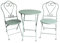 ASPECT French Style Metal Bistro Set,Cholet Bistro Set (Sage Green)