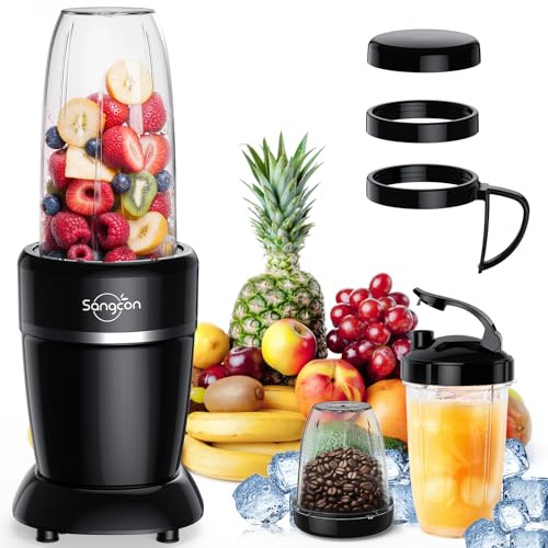 Sangcon 1000W Powerful Personal Smoothies Blender Frozen Fruit Ice Crushing