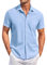Générique Chemise Homme Manches Courtes - Blanche, À Carreaux, Hawaïenne, Turquoise - Chemisette Été 4XL