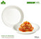 Avilia Set 50 Piatti Fondi Usa e Getta Biodegradabili e Compostabili Bianco - Piatti Realizzati in PLA Materiale che Riduce L'inquinamento - Ideali per Contenere Pasta, Zuppe e Piatti Liquidi