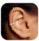 BVLAGIDA 3 Stück Ear Cuff für Damen Ohrmanschette Ohrringe Earcuffs Set Fake Ohrringe 14K Gold Earcuff Fake Knorpel Helix Conch Ohrringe Ohrklemme mit Geschenkbox