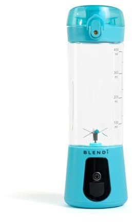 BLENDi Lite Portable Blender (17oz) – USB Rechargeable, Powerful 70W Motor for Smoothies, Protein Shakes & More – Compact, Travel-Friendly & BPA-Free (Turquoise)