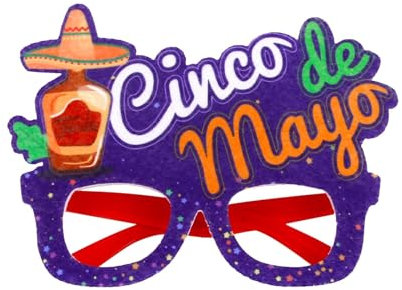 Cadre de lunettes en forme de chapeau de paille pour fête du carnaval UYb316 (B, taille unique)