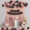 Décoration d'anniversaire or rose noir Décoration anniversaire femmes or rose,Ballons anniversaire Joyeux bannière ballon clinquant rideau,pour femmes 16. 21. 30. 40. 50