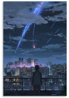 Anime Poster Kimi No Na Wa Your Name (3) Poster Dekorative Malerei Leinwand Wandkunst Wohnzimmer Poster Schlafzimmer Malerei,Wandkunst Bilddruck Moderne Familienzimmer Dekor 12x18inch(30x45cm)