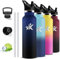 Gourde Isotherme, Gourde 1l, Sans BPA, Bouteille Isotherme, Anti Fuite, Gourde Inox, Double Isolation, Gourde Paille, Facile à Nettoyer, Gourde Acier Inoxydable, pour Voyage, Randonnée, Camping, Yoga