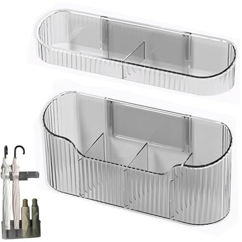 Umbrella Stand, Wall Mounted Umbrella Holder Long and Short Space Saving No Punching Storage Rack for Hallway Walking Stick, Ski Pole Home Office