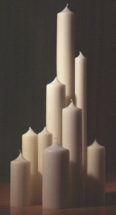 Wiedemann Kerzen Taufkerzen Kerzenrohling zur Verzierung 60 x 400 mm Elfenbein/Creme, Unparfümiert