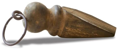 LOBERON Türstopper Pim , braun | stilvolles Interieur, Aus massivem Tannenholz, In Handarbeit gefertigt, Schön auch als Geschenk