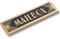 The Metal Foundry Plaque de porte en métal pour boîte aux lettres Plaque en laiton style art déco pour porte ou mur. Fabriqué à la main en Angleterre.