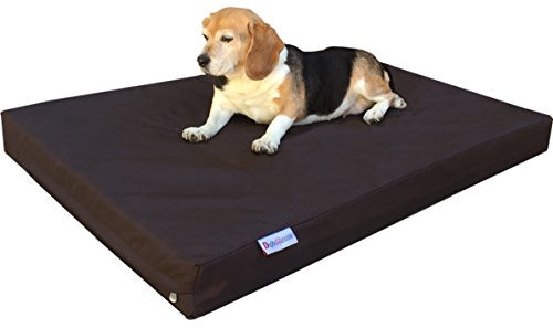 Dogbed4less Orthopädisches Hundebett mit Memory-Schaum für Haustiere, wasserdichtes Futter mit starkem Nylon-Außenbezug, 89,9 x 50,8 x 10,2 cm, mittelgroß