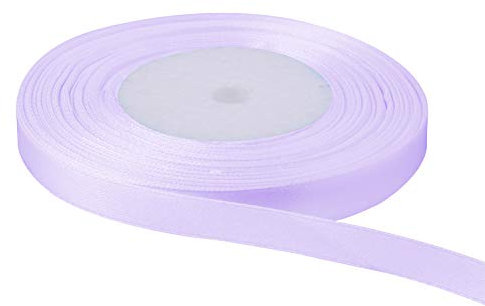 Trimming Shop 10mm Lilac Purple Satin Ribbon for Gift Wrapping, 25M Double Sided Polyester Ribbon Roll for Crafting Bouquets, Cake, Wedding Decoration DIY Hair Accessories, Sewing