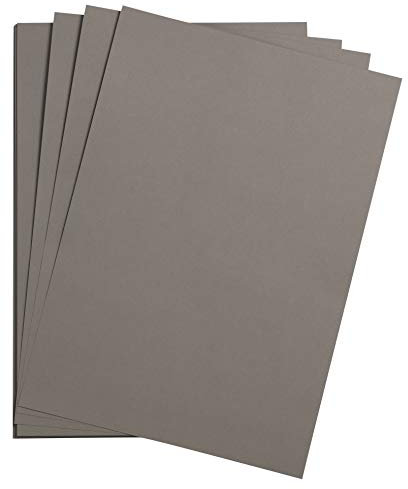 Clairefontaine 975562C Packung mit 25 Bastelkartons Maya, 185g, DIN A2, 42 x 59,4 cm, 1 Pack, grau