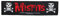 The Misfits Skull & Logo Aufnäher Stripe Patch Gewebt & Lizenziert !!