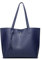 Dreubea Damen Weiche Kunstleder Tote Schultertasche Große Kapazität Quaste Handtasche, Blau (dunkelblau), Medium