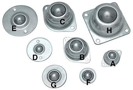 Kugelrollen Förderrolle in 8 Ausführungen & Größen wählbar (Modell B)