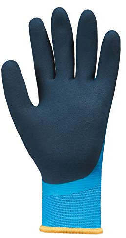 (12 Paar) teXXor Handschuhe Nylon-Winterhandschuhe Latex 12 x blau/dunkelblau L/9