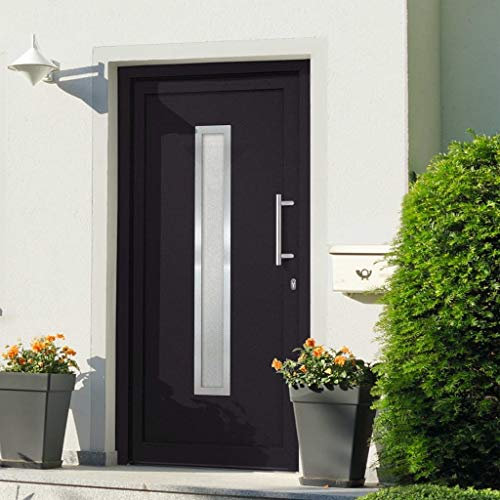 vidaXL Haustür mit Handgriff-Set Montageset 3 Schlüssel Nebeneingangstür Eingangstür Kellertür Außentür Wohnungstür Tür Anthrazit 88x200cm