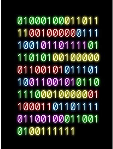 Artery8 Binary Do You Even Code Neon Geek Nerd Humour Quote Large Wall Art Poster Print Thick Paper 18X24 Inch Zitat Wand Poster drucken