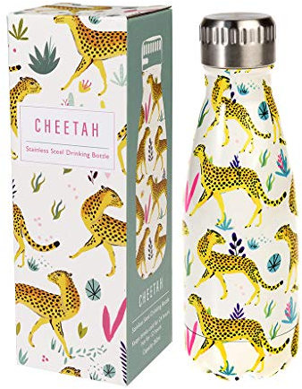 Geparden-Flasche, wiederverwendbar, Edelstahl, 260 ml