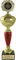 Pokal mit hochwertigen Alu Emblem und Wunschtext auf Sockelschild (Beste Schwester)